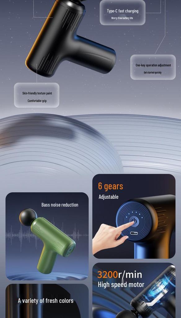 Mini Professional Grade Multi-Ball Portable Fascia Gun Massager