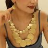 Necklace Wooden Beaded Necklace Chunky Round Necklace Exaggerated Jewelry Set  Women