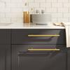 VidaXL Cabinet Handles 5 Pcs, Cupboard Handles, T-Shaped Handles Kitchen Home Interior, Golden 224 Mm Steel 155361