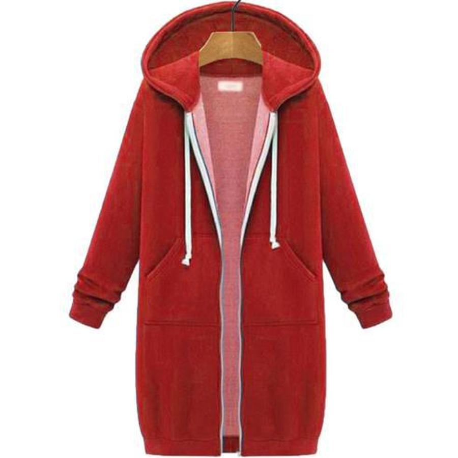 Fall Winter Women's Sweatshirt Long Sleeve Hoodie Coat