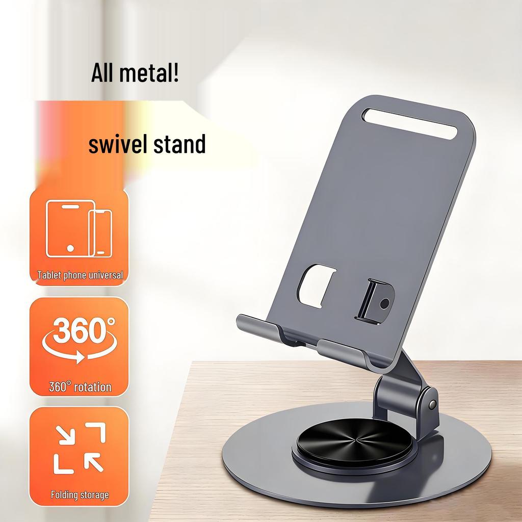 360° Rotating All-Metal Phone & Tablet Stand for Streaming & Online Classes