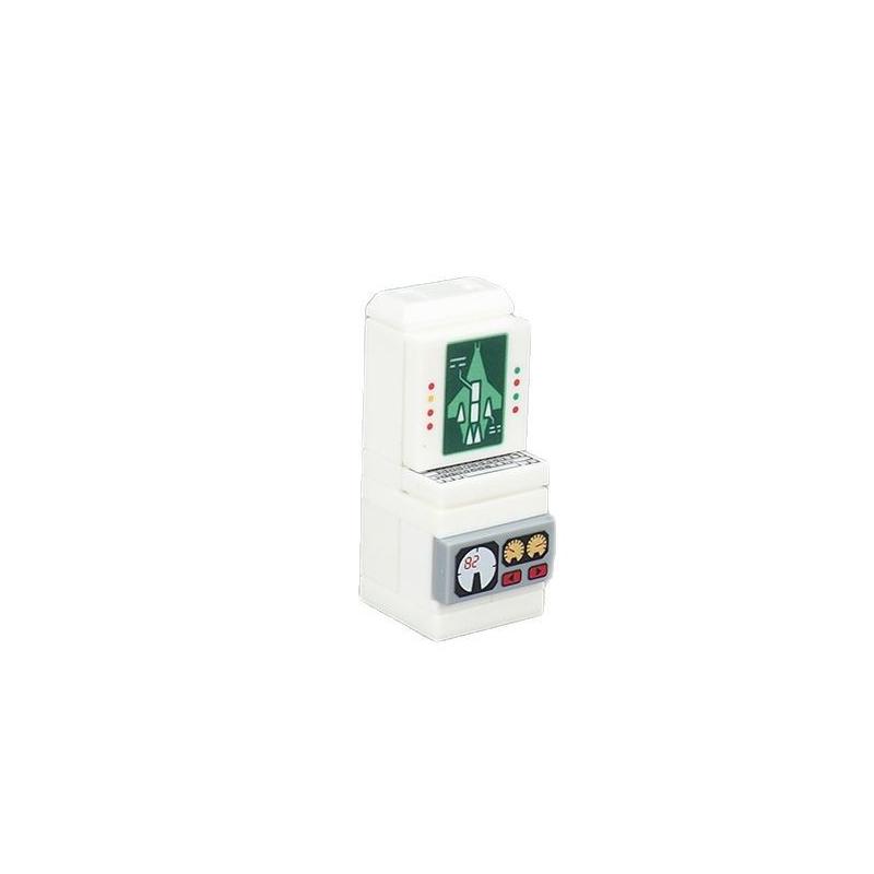 MOC City Building Block Figures Accessory TV Game Console Computer Screen Control Center Easel Oil Printing Bricks DIY Kids Toys