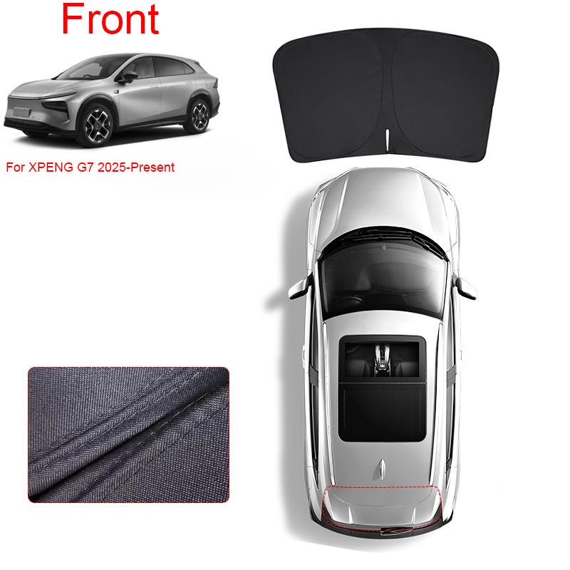 Car Black Window Privacy Sunshade For XPENG G7 2025-Present Auto Anti-UV Heat Insulation Protect Cover Interior Accessory