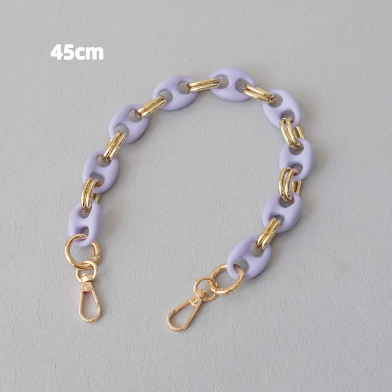 New Fashion Woman Bag Accessory Detachable Candy Matte Acrylic Chain Cute Acrylic Luxury Strap Women Bag Shoulder Handle Chain