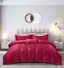 50S Pure Cotton Sateen Solid Color Brocade Fabric Duvet Cover & Bed Sheet Hotel Collection