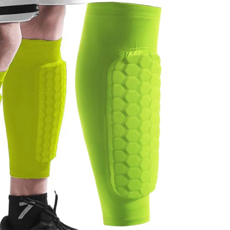 1pc Leg Sleeves Shin Guards Shock-resistant With Honeycomb Pad Support Sock Shin Protector Soccer gear Soccer Sports Legging
