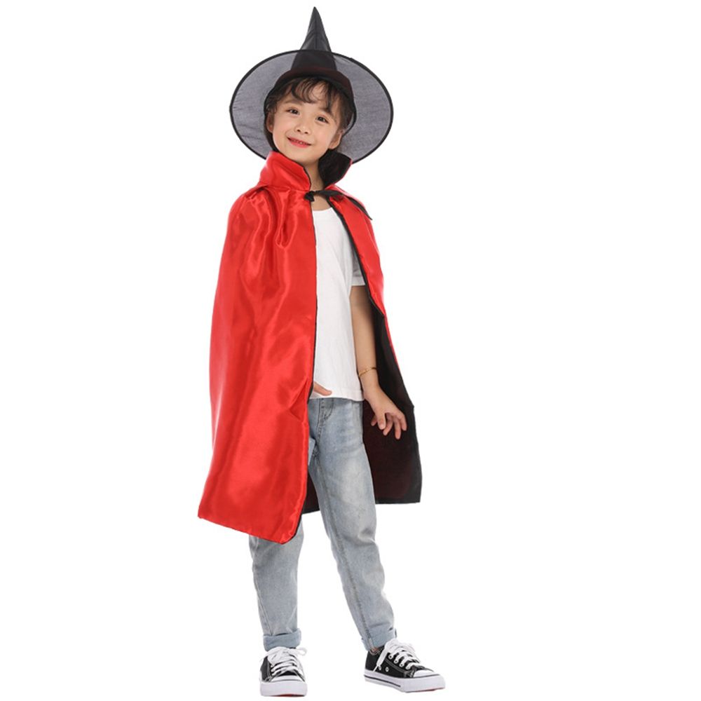 Witch Caps Pumpkin Witch Hats Children Cosplay Costumes Performance Clothes Halloween Cloak Sets