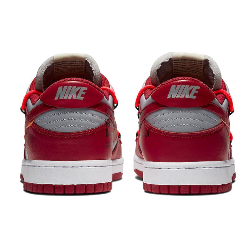 Nike Dunk Low Off White University Red Skate Shoes Sneakers CT0856-600