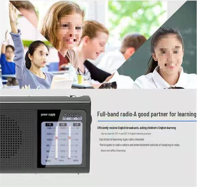 Wiederaufladbares Vollband-Monofon-FM-Radio mit Halbleitertechnologie