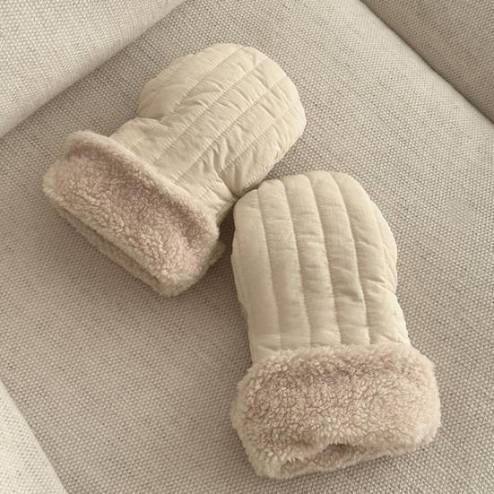 Luvas de Carrinho de Inverno Impermeáveis Quentes Manguito de Mão para Clima Frio à Prova de Vento Universais Mitones com Forro de Pelúcia para Bebê Pais Passeios Compras