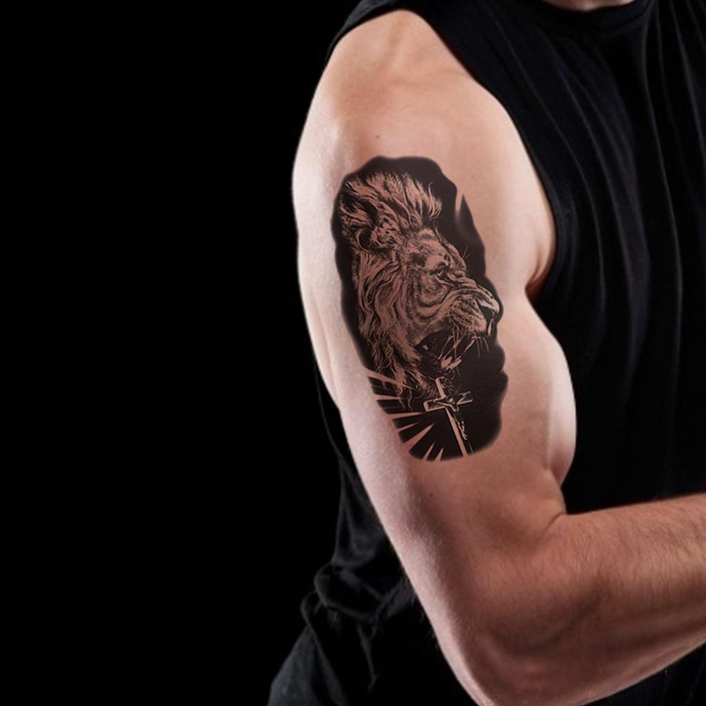 16 Sheet Animal Pattern Temporary Tattoo Sticker Men Waterproof Tattoo Sticker Accessory