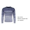 Long Sleeve Patchwork Men Sweater Autumn Winter O-Neck Stretchy Knitted Pullover Sweater Streetwear