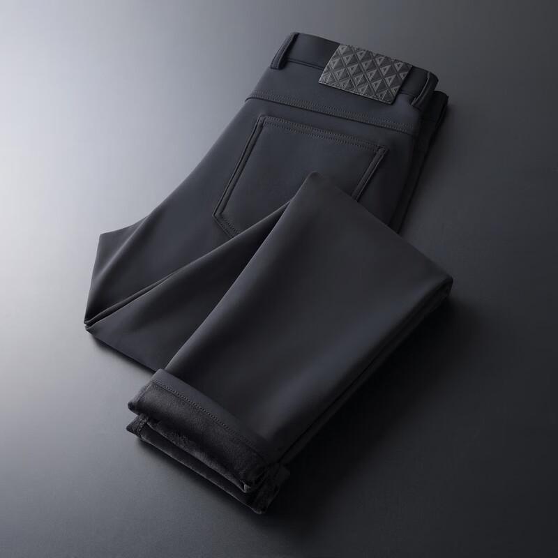 Yiliteng Men's Fleece-Lined Winter Casual Pants