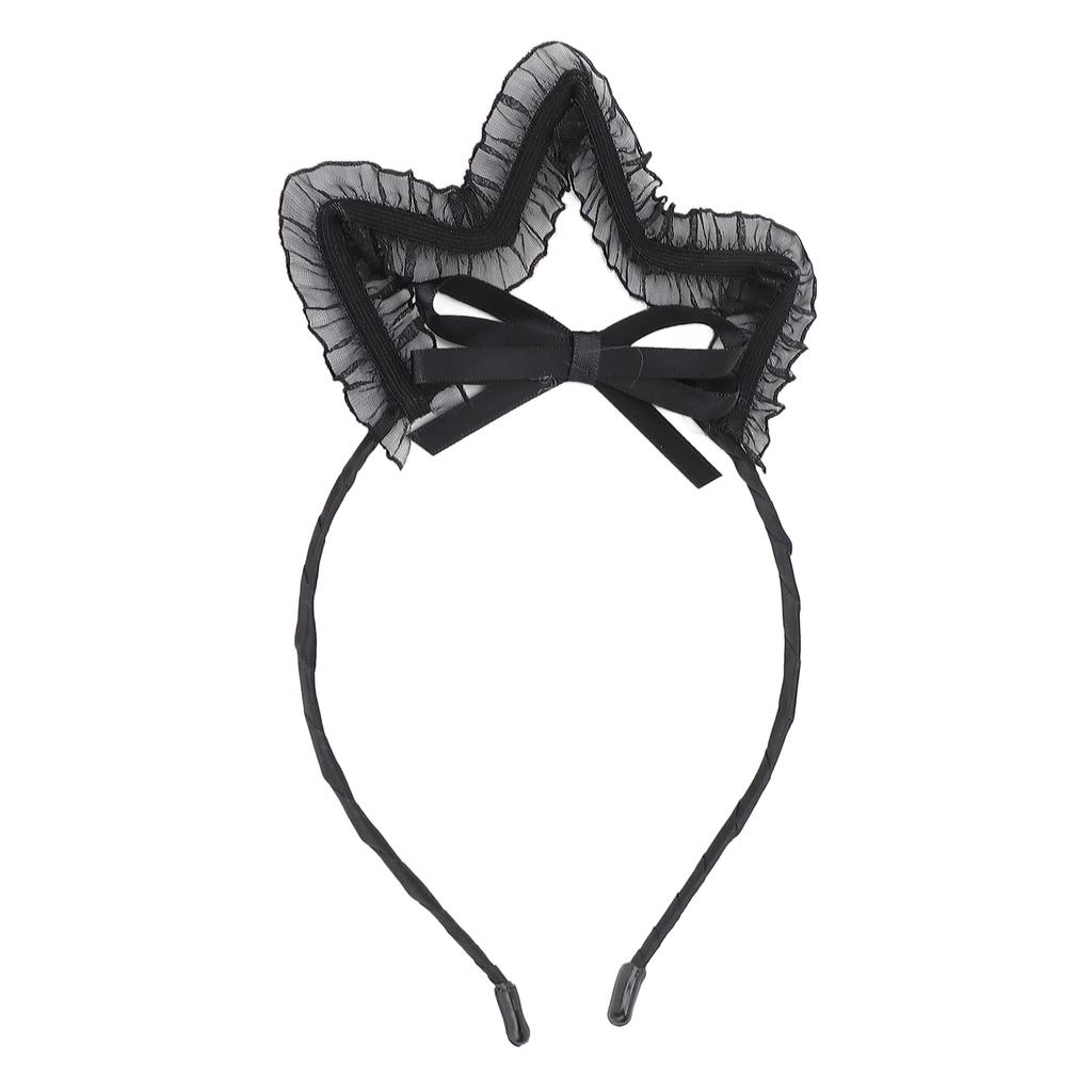 Cute Crown Lace Headband Women Hair Accessory for Halloween Christmas Cosplay Party