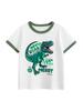 Kid's Short-Sleeve Dinosaur T-shirt - 2025 Summer Korean Style Cartoon Top