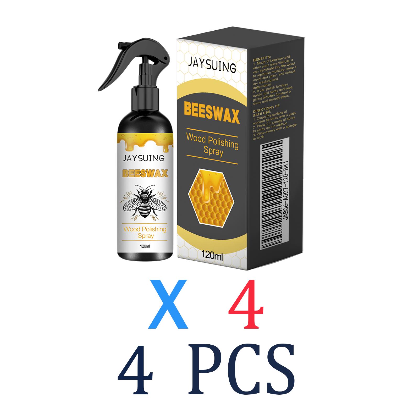 Houten Meubel Polish Bijenwas Spray Vloerreiniger Vochtbestendig Anti-scheur Houtvoedend Langdurige Bescherming 120ml 4 Pcs
