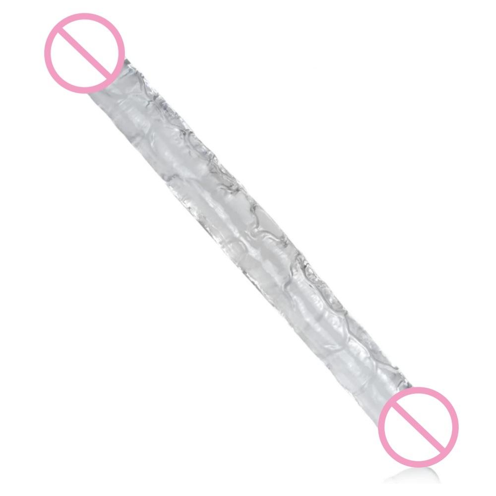Colorful Bold Large Simulation Double-Headed Dragon Penis Lala Gay Women's Sexy Sex Product Dildo TPE