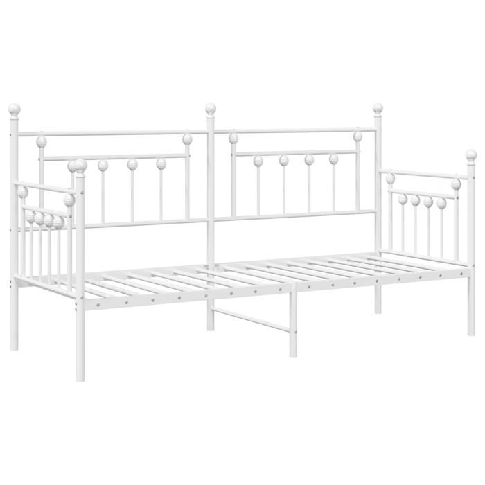 VidaXL Lit de jour Blanc 80x200 cm Acier 42002671