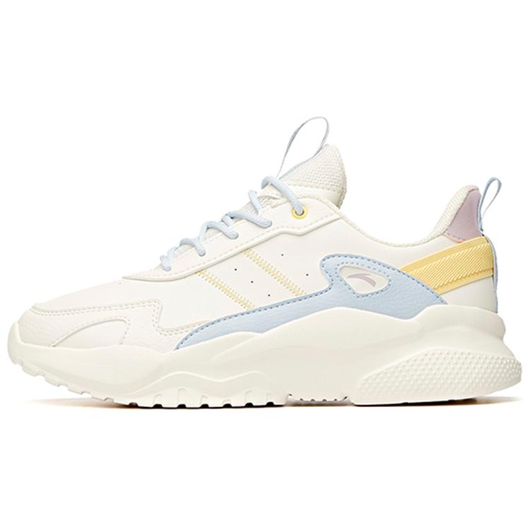 

New Anta Life Collection Anti Slip Wear Resistant Low Top Chunky Sneakers Women s White Blue Yellow 922048823-3 39