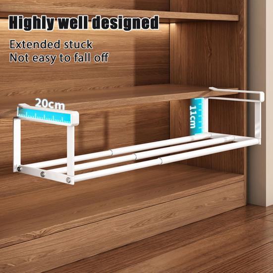 Telescopic Shoe Rack Adjustable Cabinet Storage Hanging Shelf Organizer Multi-Functional No-drill Vertical Shoe Organizer
