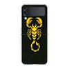 Phone Cover For Samsung Galaxy Z Flip 6 5 4 Case Transparent For Samsung Z Flip 3 Hard PC Foldable Shell Cartoon Scorpion Capas