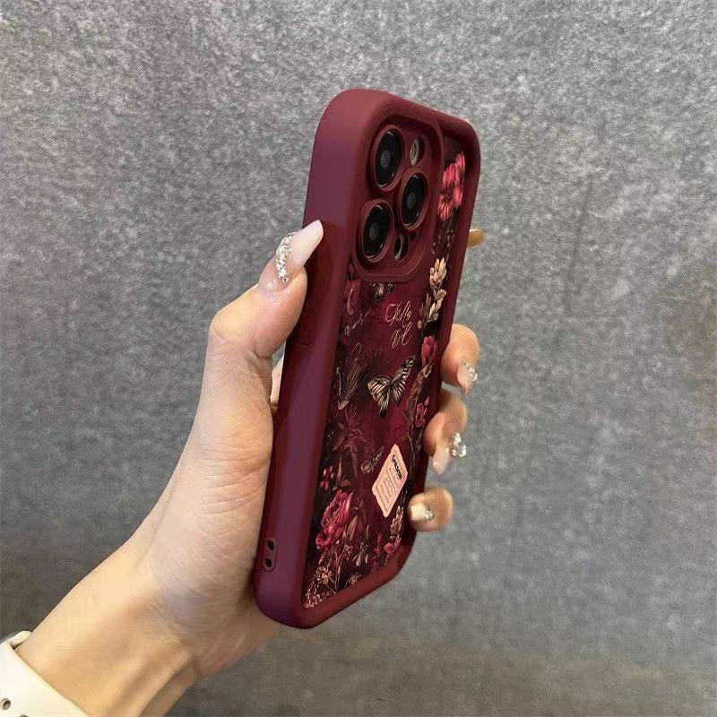 Vintage Botanical Butterfly & Floral Phone Case for iPhone 17 16 15 14 13 12 11 Pro Max XS XR 7 8 Plus SE2 16E 17 Air Soft Cover