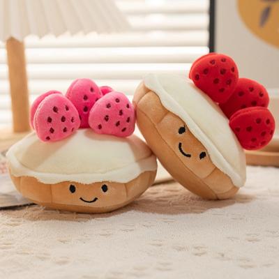Adorable Strawberry Cake Plush Toy Stuffed Food Dessert Pillow Sweet Birthday Party Decor Plushie Creative Gift