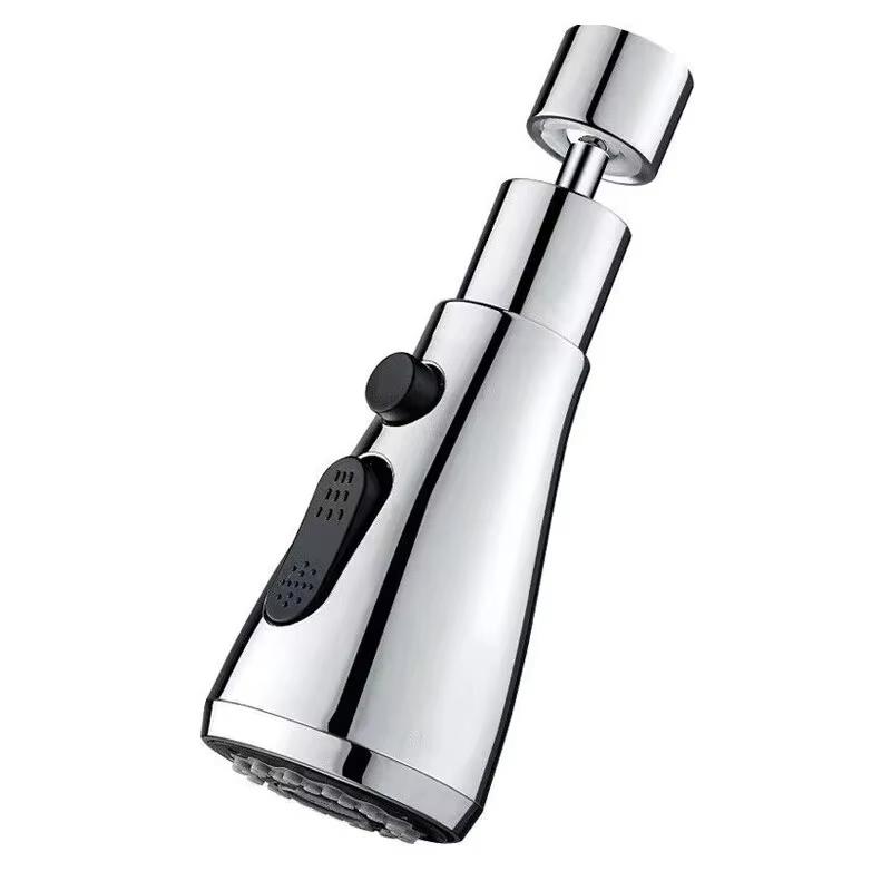 

1pc Faucet Extender Metal Alloy,Three Modes,Head Water Saver Home Extended Shower Spray Filter Kitchen Accessories серебряный