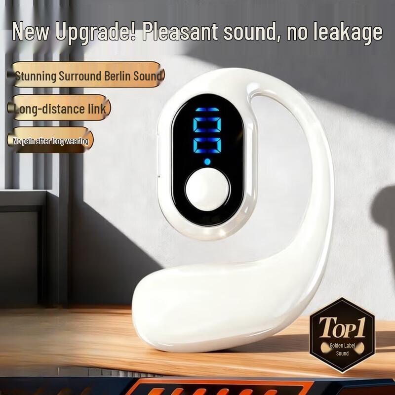 

No Pain Wireless Over-Ear Earbuds with Long Battery Life and Display XD3E