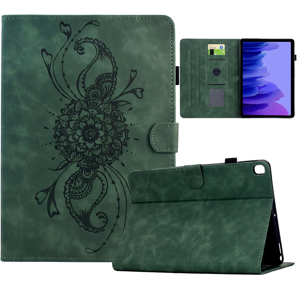 For Samsung Galaxy Tab A7 10.4 (2020) T500/T505 Case Mandala Imprinted Leather Tablet Cover with Card Slots