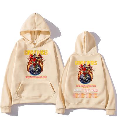 Guns N Rosess Latin American Tour 2025 Hoodies Long Sleeve Fleece Hooded Sweatshirts Fashion Women Unisex Streetwear Loose Hoody