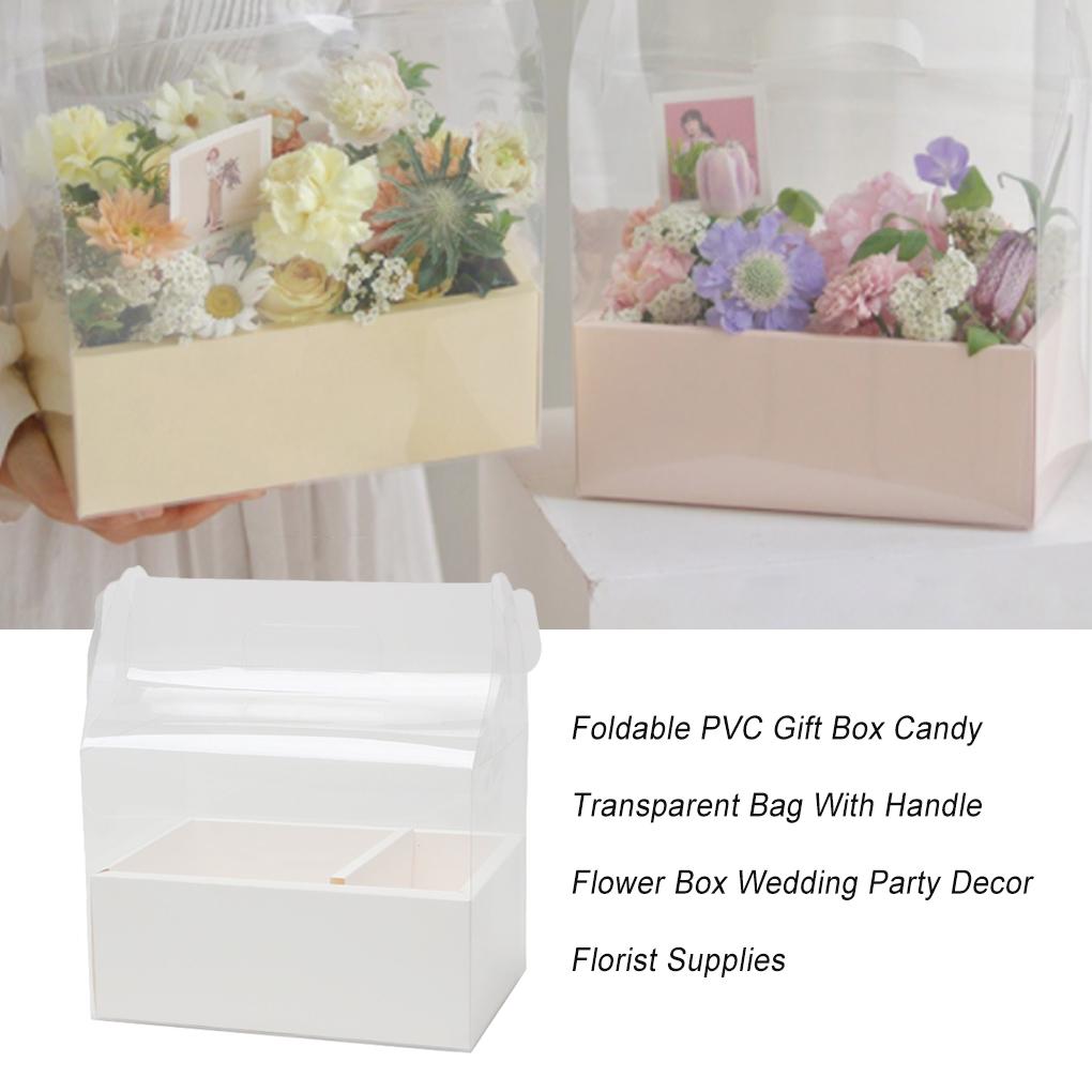 Gift Box Cake Bag with Handle Flower Storage Boxes Decor Party Favor Decorative Engagement Proposal Celebration Ceremony