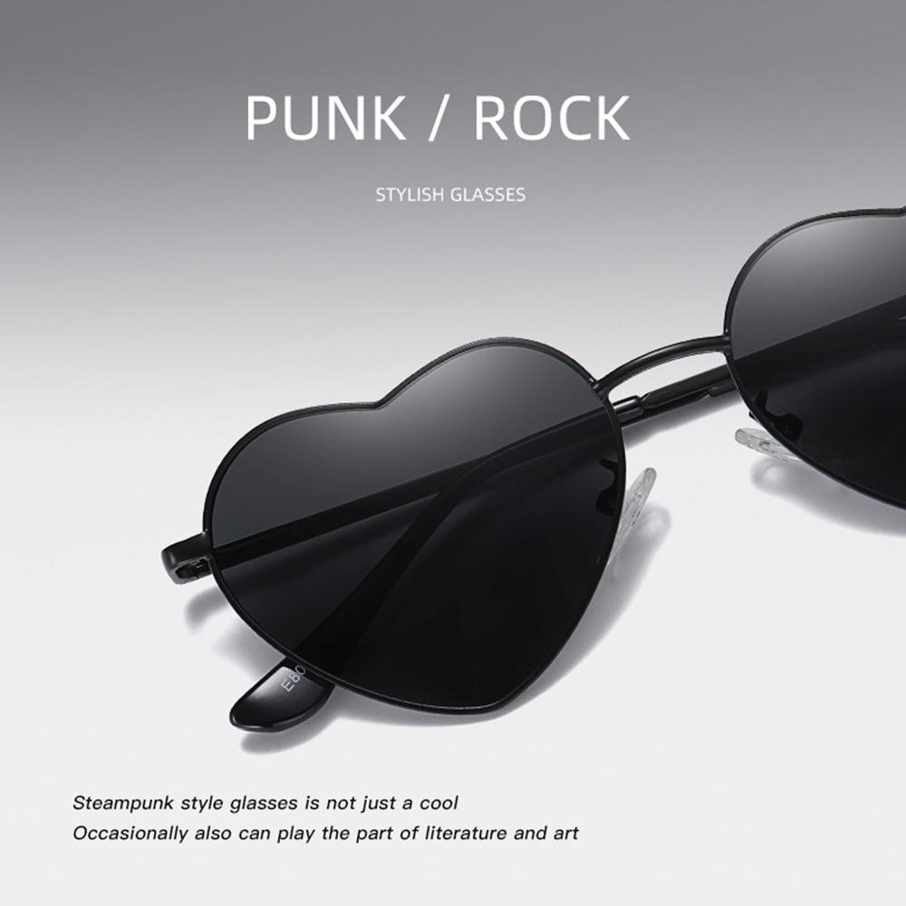 Vintage UV400 Protection Heart-Shaped Glasses Women Heart Sunglasses Polarized Glasses Eyewear