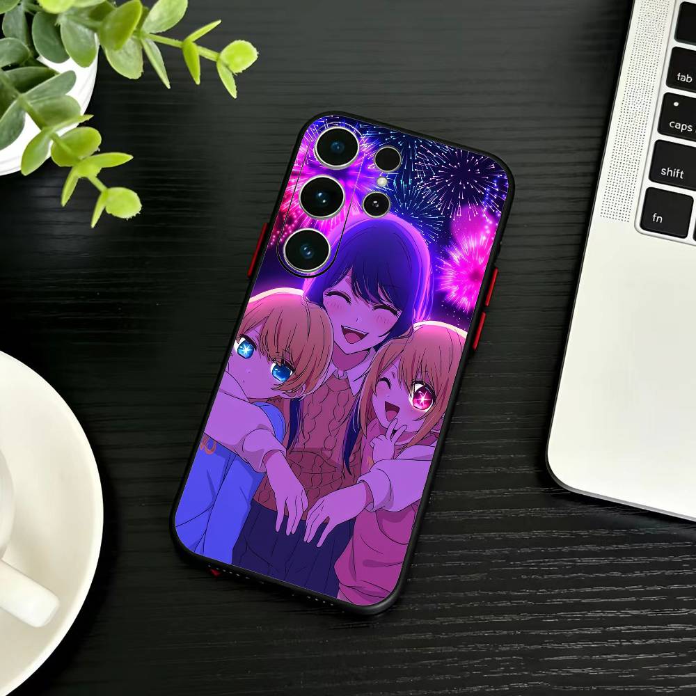 Oshi No Ko A-Anime Cute Phone Case For Samsung S26,S25,S24,S23,S22,S21,S20,S30,Ultra,Plus,Fe,Note,5G Black Cover