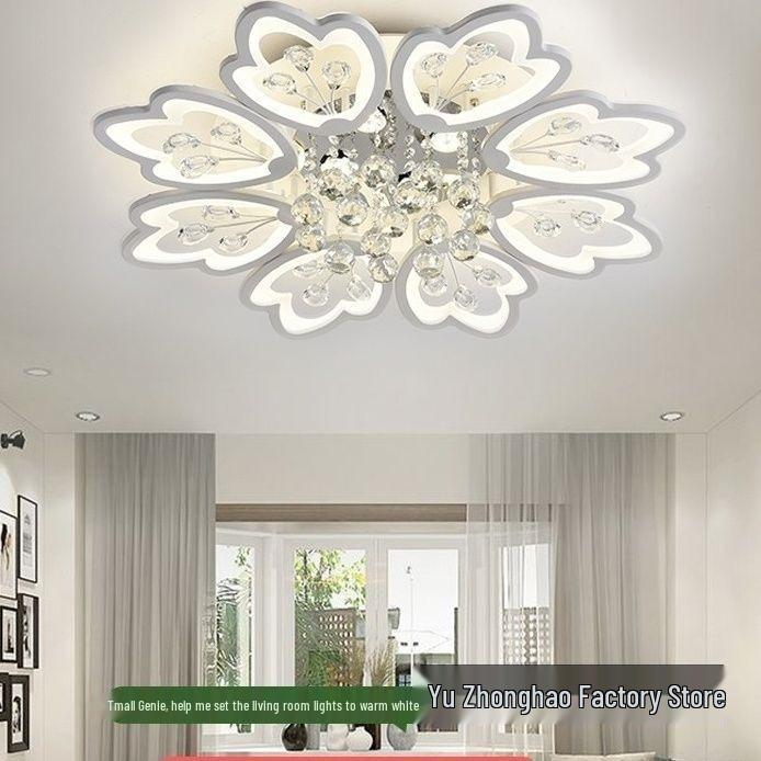 2025 Modern Crystal Flower Ceiling Light Fixture for Living Room, Wall, Restaurant, Study