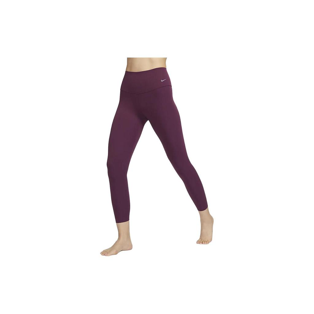 Nike Solid High-Waisted Quick-Dry Casual Slim Fit Nine-Point Sports Pants Women bottoms Burgundy DQ6016-610