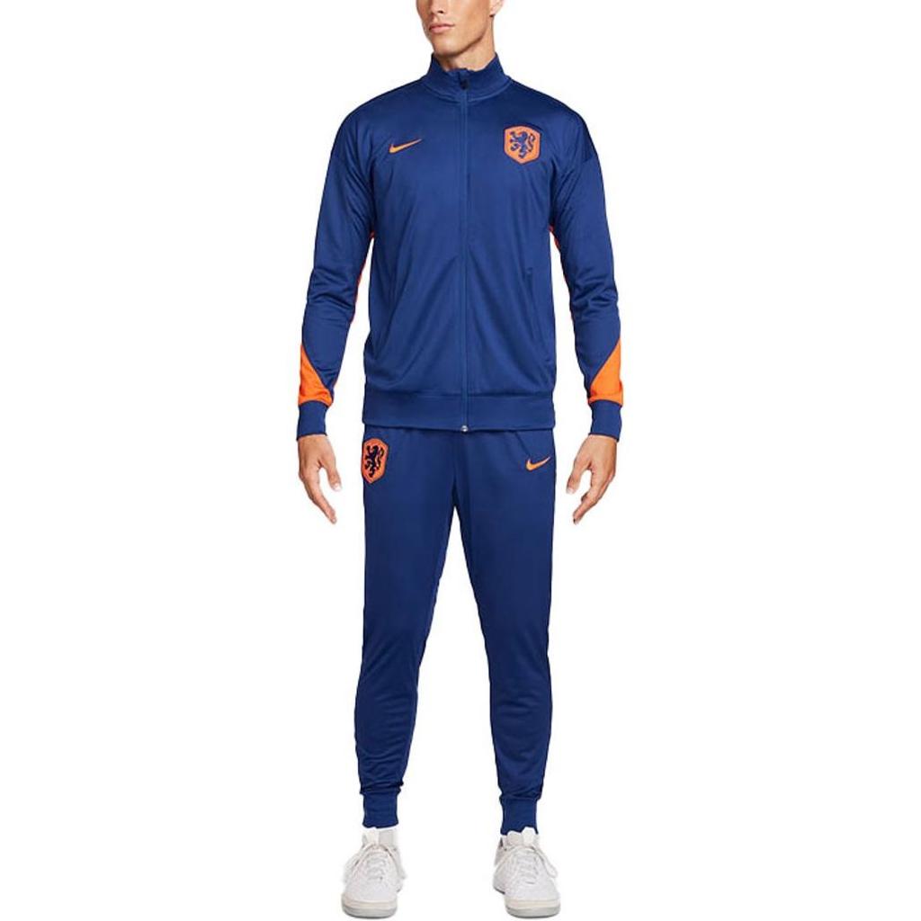 Nike Netherlands Strike Tracksuit Soccer Jersey Set Men's Blue/Orange FJ2345-455