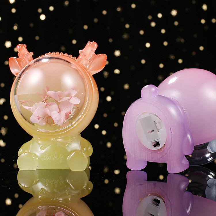 Ten Night Lamp Options Battery Powered Cartoon Cute Animal Lights Shaped