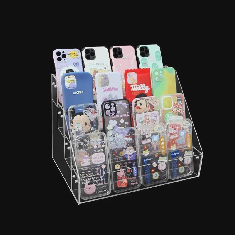Acrylic Multi-Layer Display Stand for Desktop Storage: Phone Cases, CDs, Masks