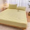 Quilted Waterproof Cotton Mattress Cover Thicken Mattress Protector Fitted Sheet with Elastic Double King Queen Size Bed Cover