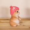 Figure Cat Figurine Interior Gardening Ornament Resin Knit Hat Birthday Present Gift Perfect Present Cb014b [Devalier] Women's [Genuine Product]