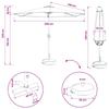 Garden Umbrella with LED Lights and Base 300 x 300 cm