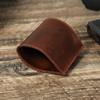 Retro Leather Round Pen Holder Desk Organizer Desktop Sundries Storage Tube Pencil Holder Accessories Office Supplies Stationery