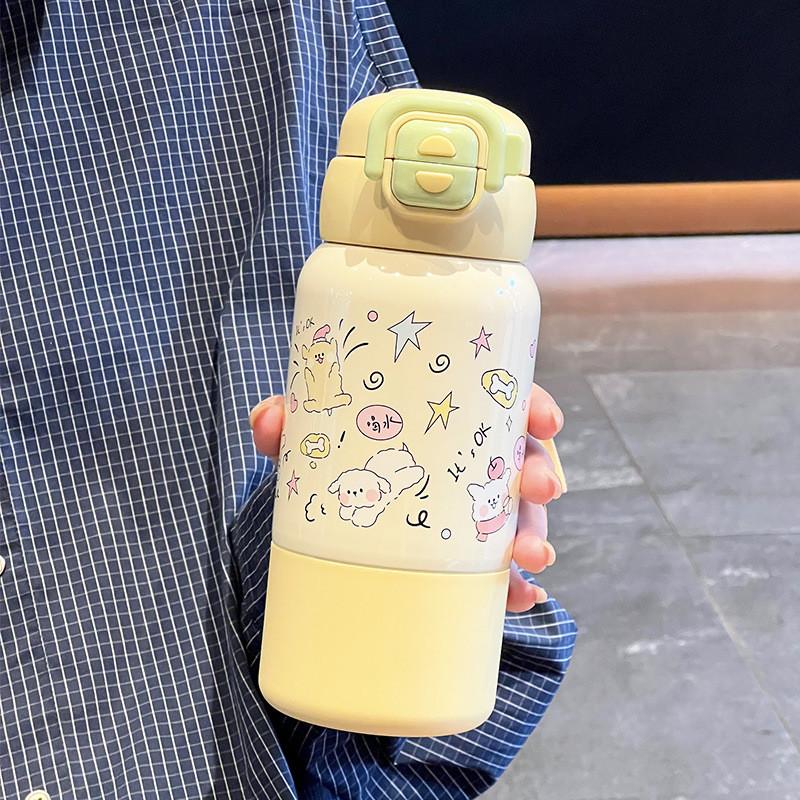 Strawberry Dog Childrens Thermos With Large Capacity Vacuum Insulation For Kids