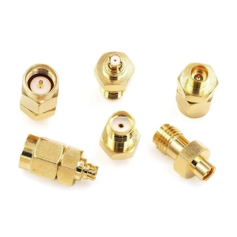 SMA Female to Male Adapter Connector Metal Gold Plated Cable Radio Routers WiFi Mobile Communication Accessories