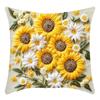 New Sunflower Pillow Sofa Cushion Short Plush Printed Pillow Cover Set of Four