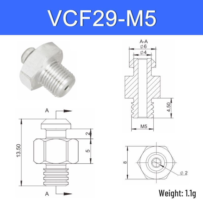 Vacuum Suction Cup Connector VM-G1 Threaded Barb Pneumatic Nozzle Adapter