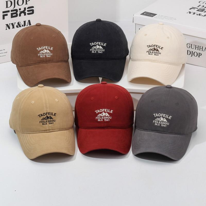 Baseball Cap Women Retro Outdoor Sports Cap Spring Autumn Men's Letter Embroidery Cap