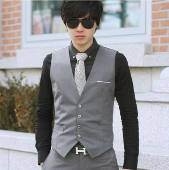 Gilet casual da uomo in stile europeo, ispessito, slim fit
