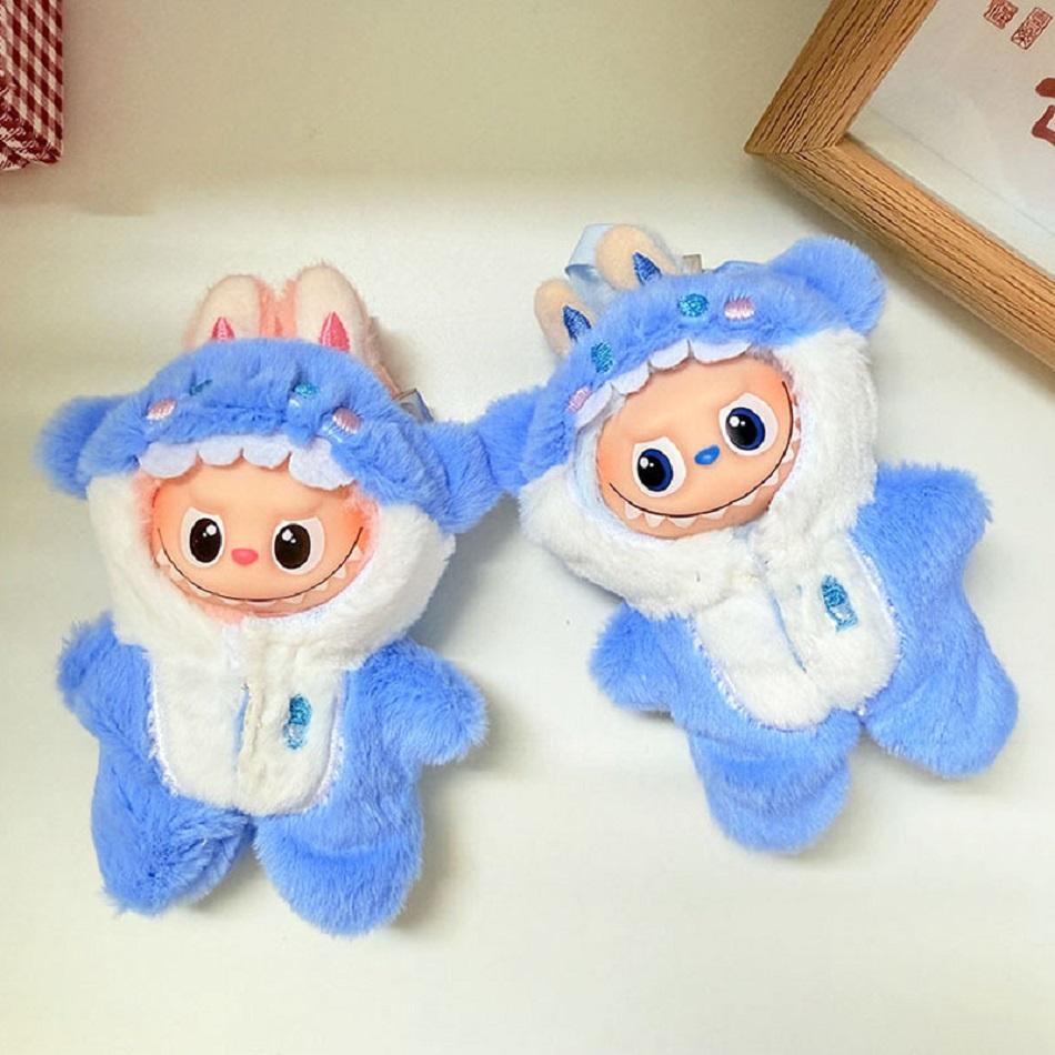LABUBU4.0 Tiefes Herz Passwort Niedlich Mini Plüschpuppenkleidung Outfit Accessoires Für Labubu Hai Einteiler Kleidung DIY Mädchen Geschenk